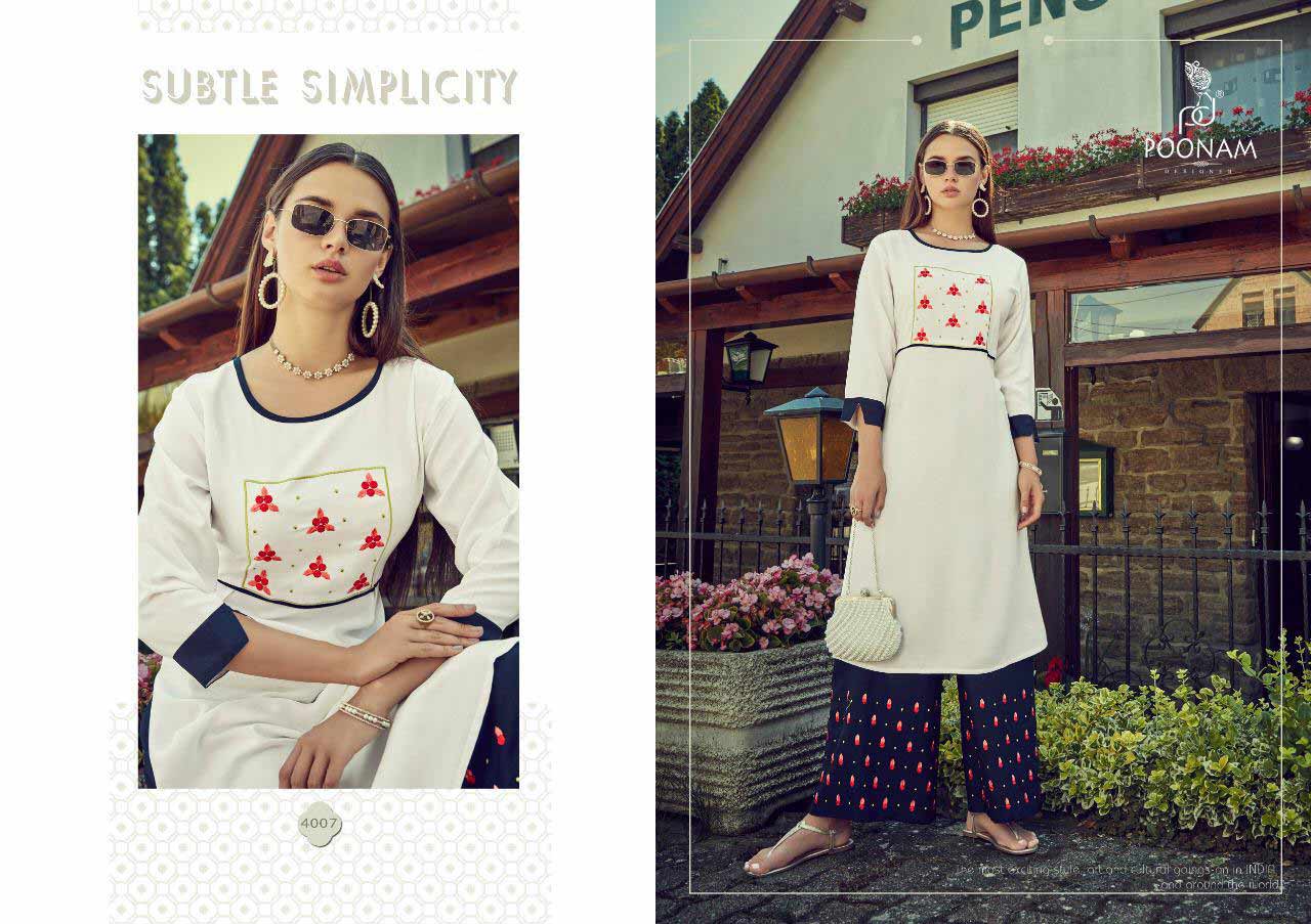 Plazo House Vol-4 Poonam Designer Kurti Sets Plazo House Vol-4 Poonam Designer Kurti Sets